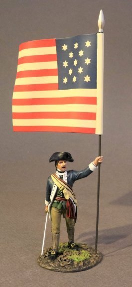 Infantry Officer with National Colors, 2nd Massachusetts Regiment